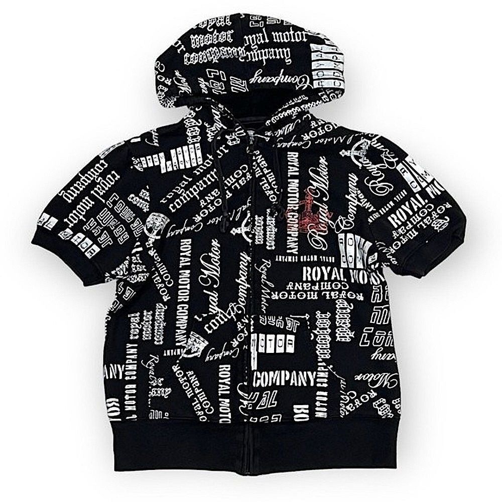 Feathers Royal Motor Company Short Sleeve Full Zip Hoodie Medium - Picture 3 of 16